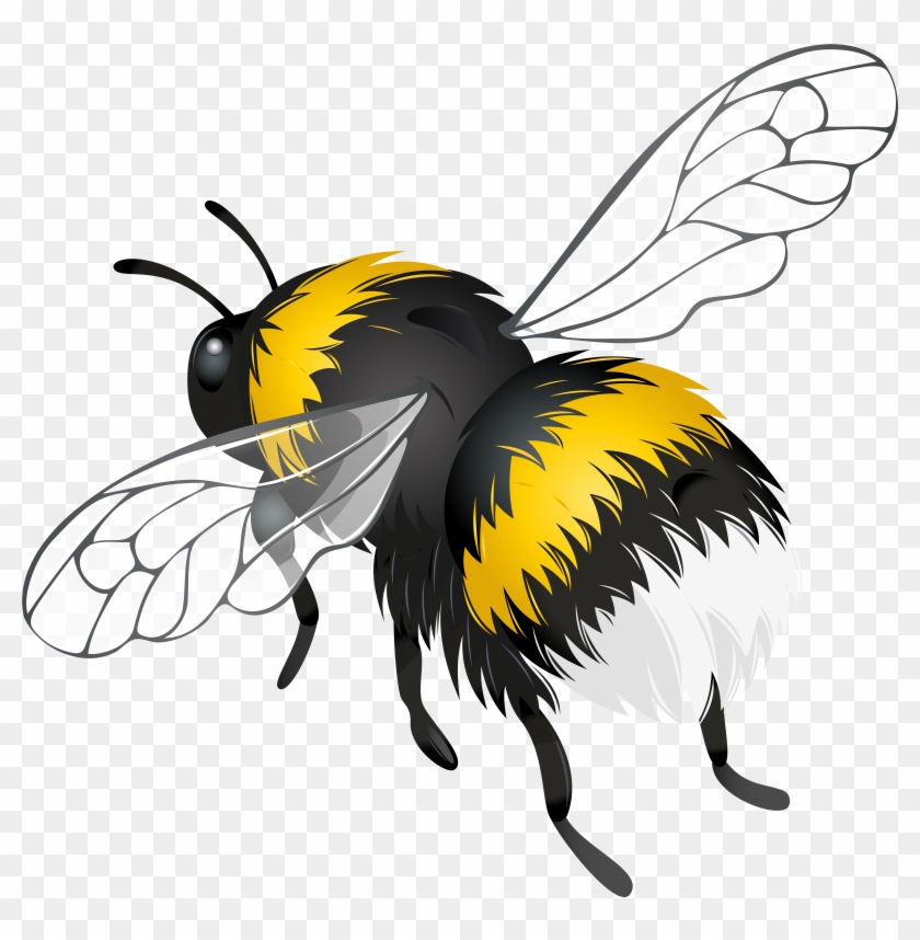 Flying Bee Png Clipart - Bee Flying Png Transparent Png #375587