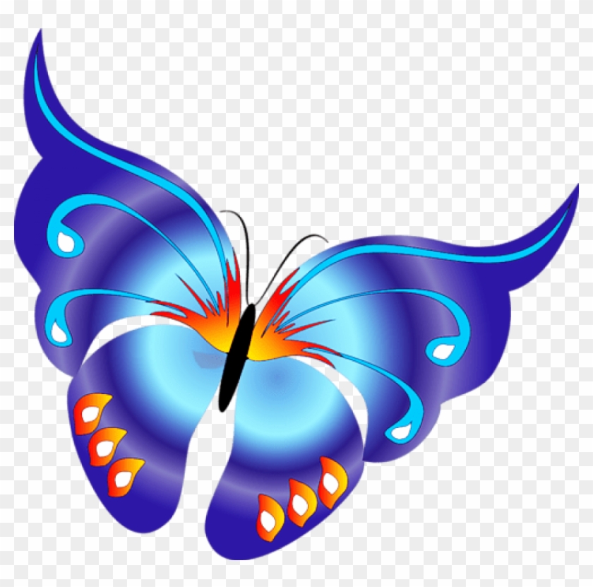 Free Png Download Cartoon Blue Butterfly Clipart Png - Cartoon Butterfly Png Transparent Png