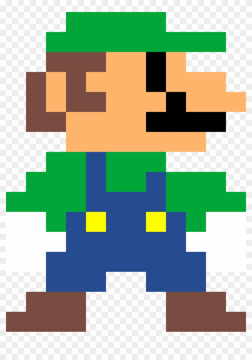 Luigi Clipart Pixel - Mario 8 Bits - Png Download