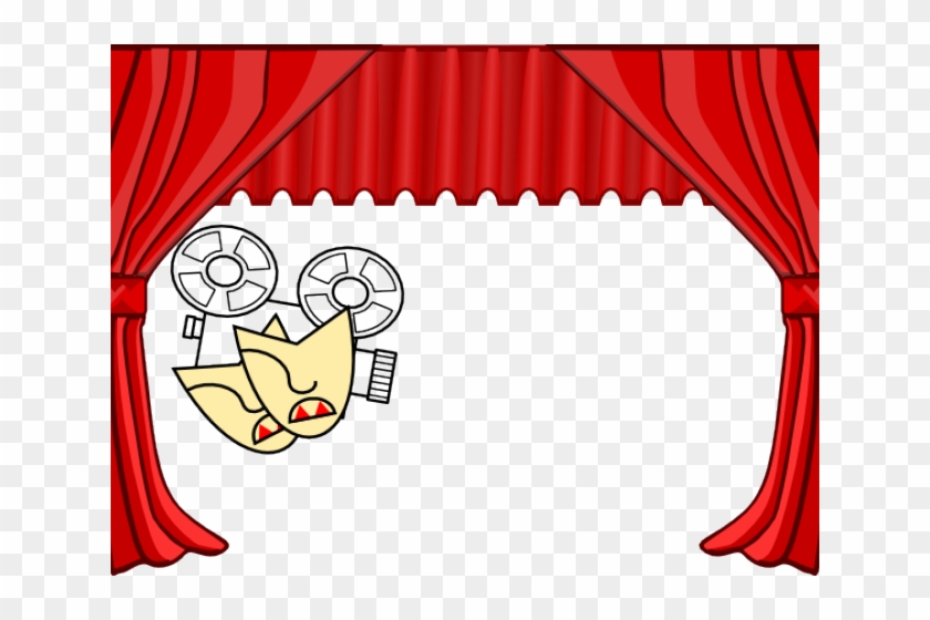 Theater Curtains Clipart - Png Download