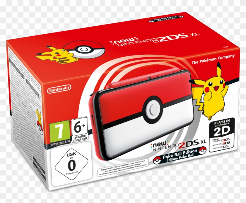 Nintendo 2ds Xl Poke Ball Edition - Nintendo 2ds Xl Pokeball Clipart