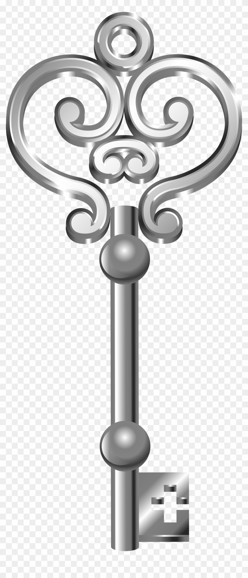 Clipart Key - Silver Key Transparent - Png Download