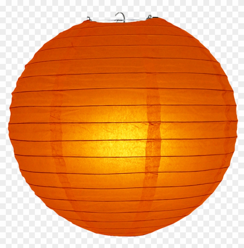Red Orange Ribbed Paper Lanterns Clipart