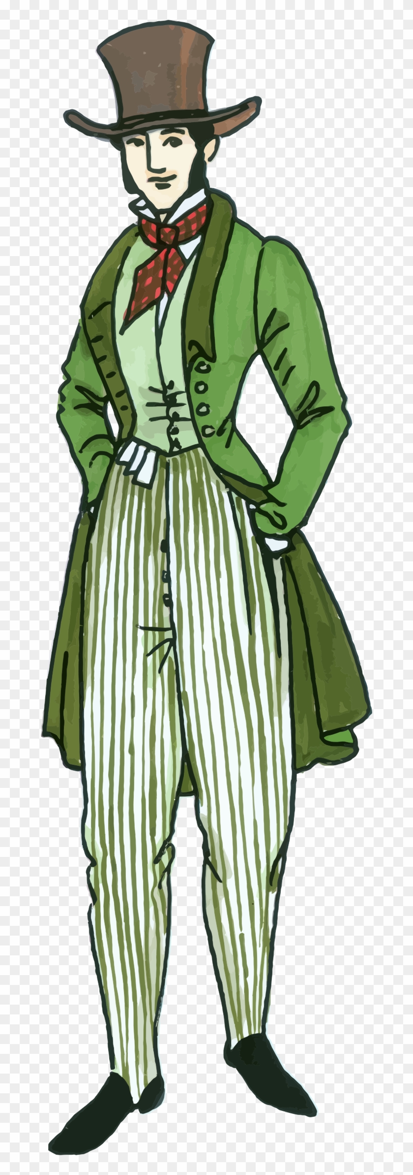 Vintage Mens Fashion - 1830 Kleidung Clipart #377152