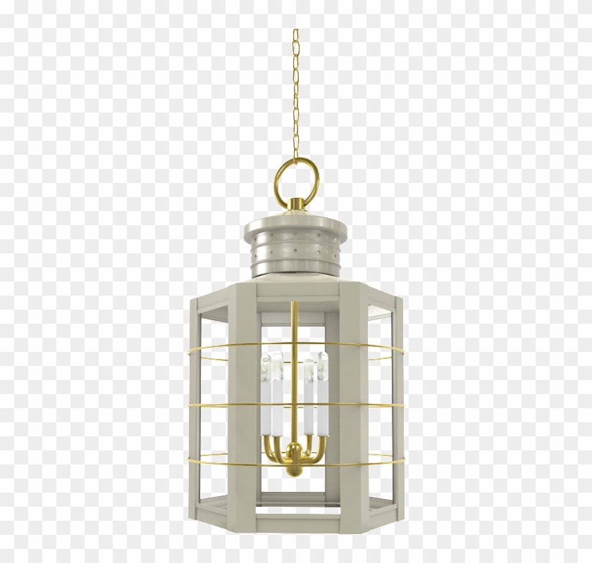 Nantucket Lantern With Brass - Ceiling Fixture Clipart