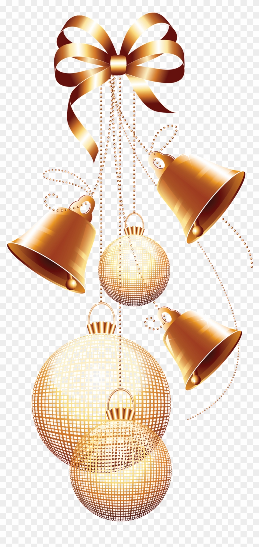 Christmas Gift Decoration Png Element - Cloches Et Boules Noel Png Clipart #377585