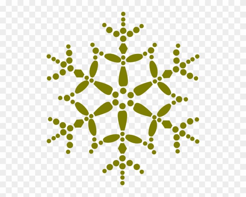 Gold Snowflakes Transparent & Png Clipart Free Download - Green And Gold Snowflake Clipart #377761