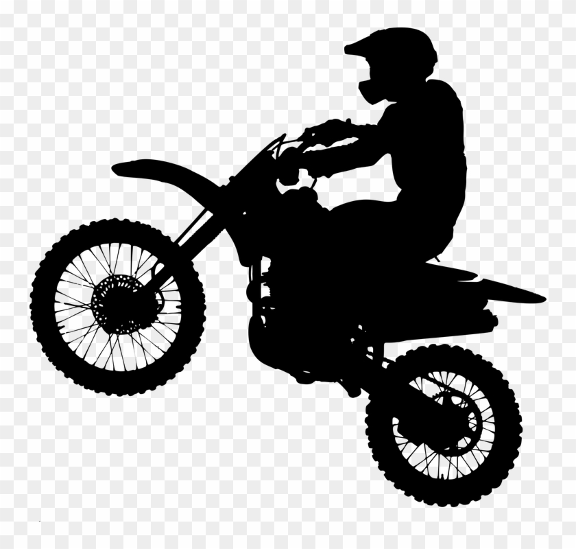 Dirt Bike Silhouette Clipart #377921