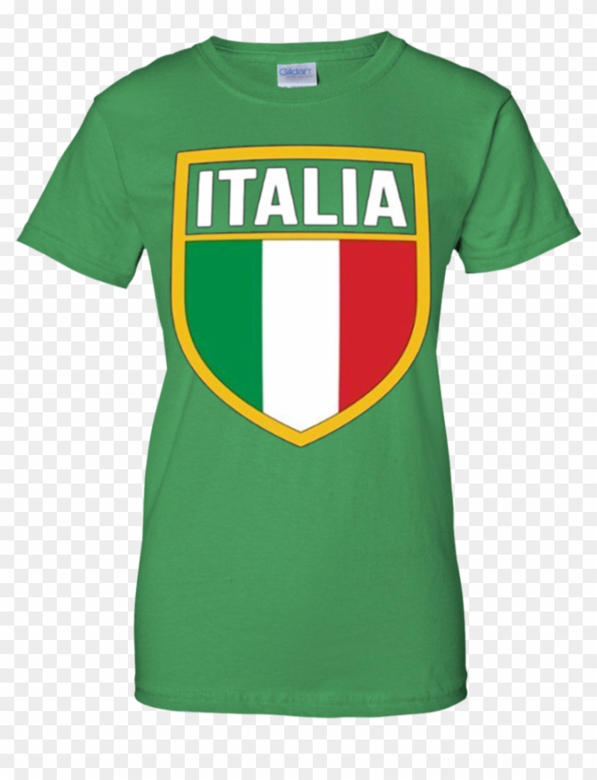 Italia Shield Logo Italy Patch Italian Flag Badge Apparel - T-shirt Clipart #378388