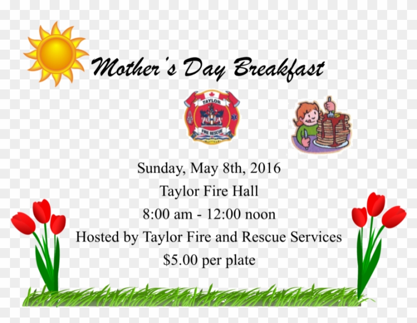 Mother's Day Breakfast At Taylor Firehall - Food Menu Borders Clipart
