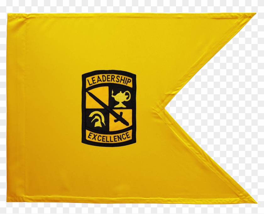 Rotc Guidon Gold Background Framed - Army Rotc Clipart