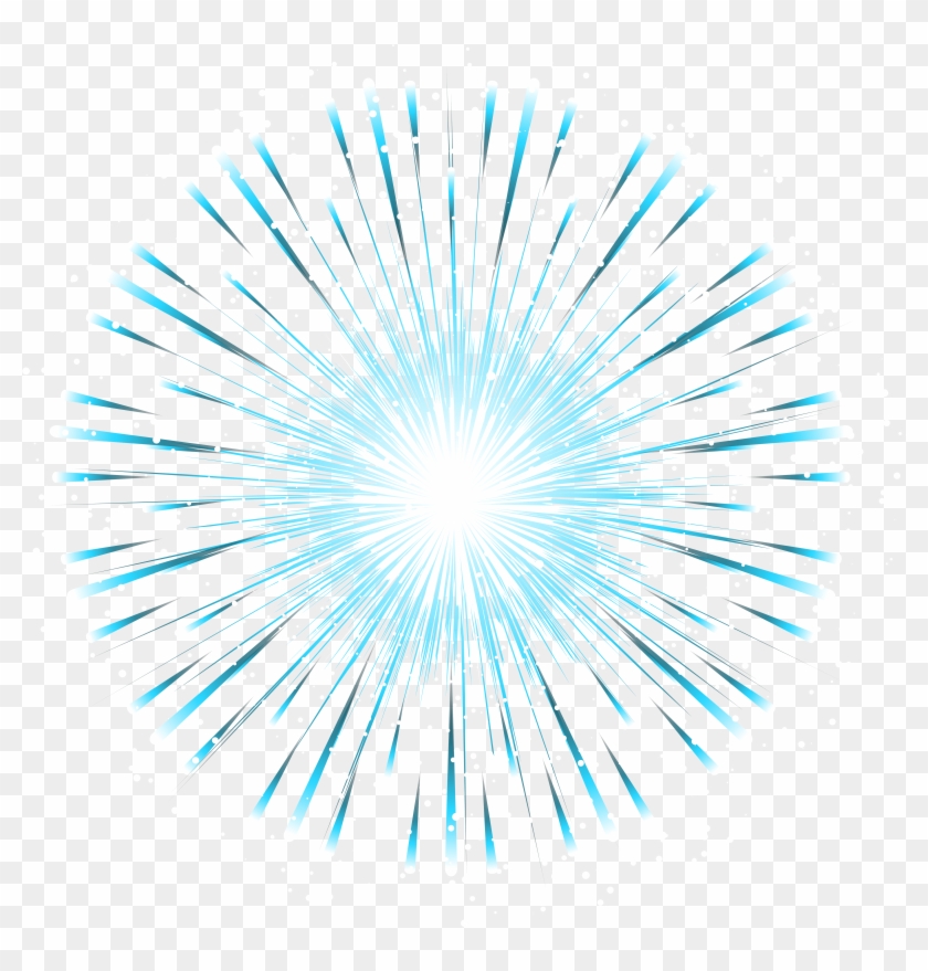 Blue Firework Transparent Png Clip Art Image - Transparent Fireworks Blue Png #379120