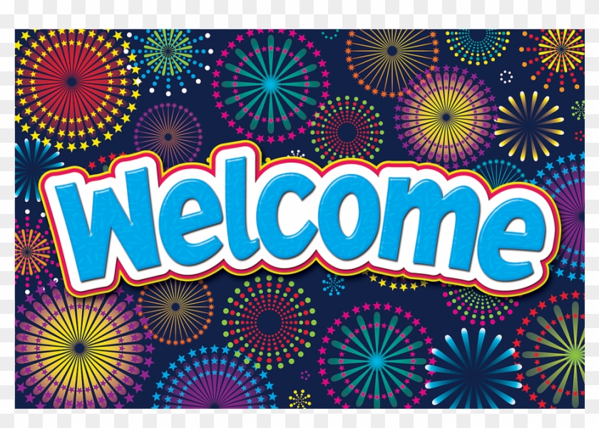 Tcr5460 Fireworks Welcome Postcards Image - Welcome Images With Fireworks Clipart