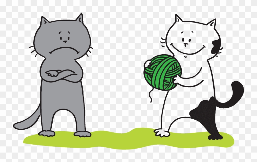 A Cat Gives Mina A Yarn - Cartoon Clipart #379624