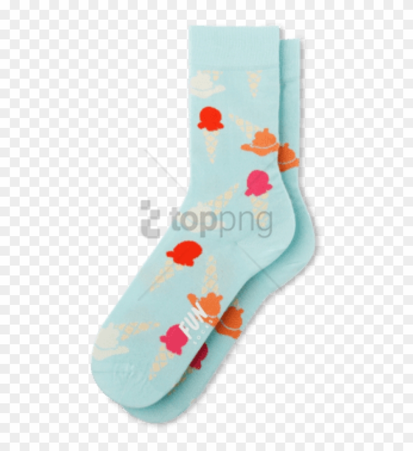 Free Png Women's Ice Cream Dessert Socks - Sock Clipart #3700765