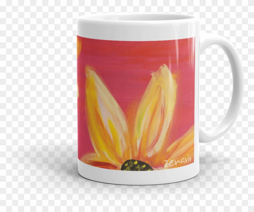 Black Eyed Susans On Red Mug - Mug Clipart #3700910
