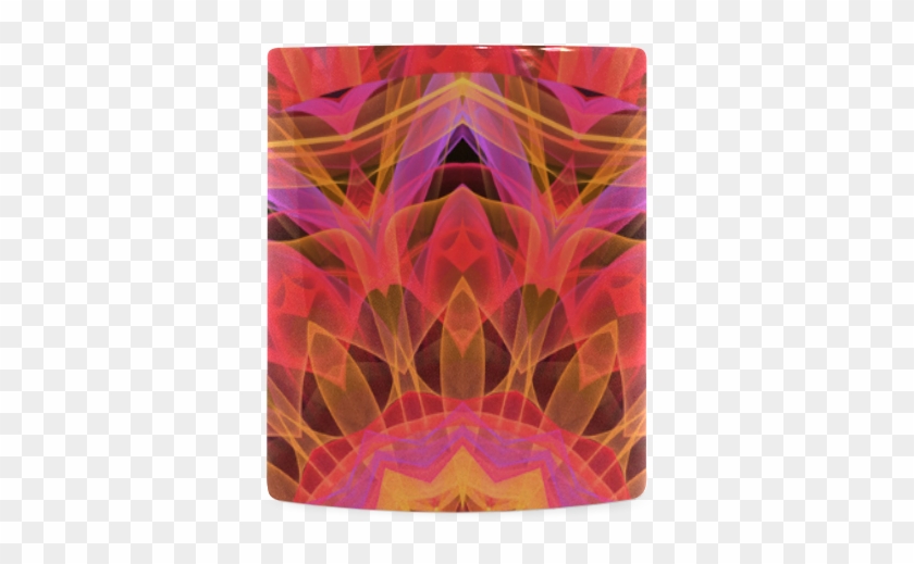 Abstract Peach Violet Mandala Ribbon Candy Lace White - Modern Art Clipart #3701077