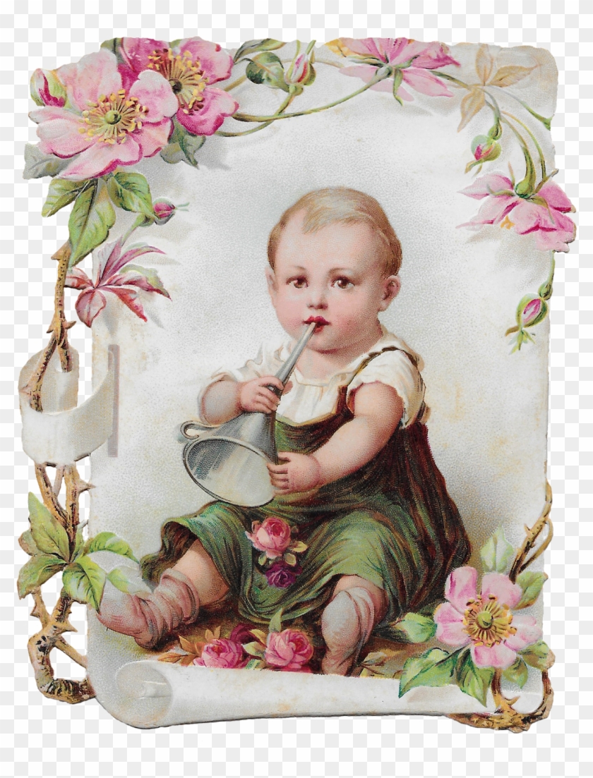 Vintage Baby Image - Rose Clipart