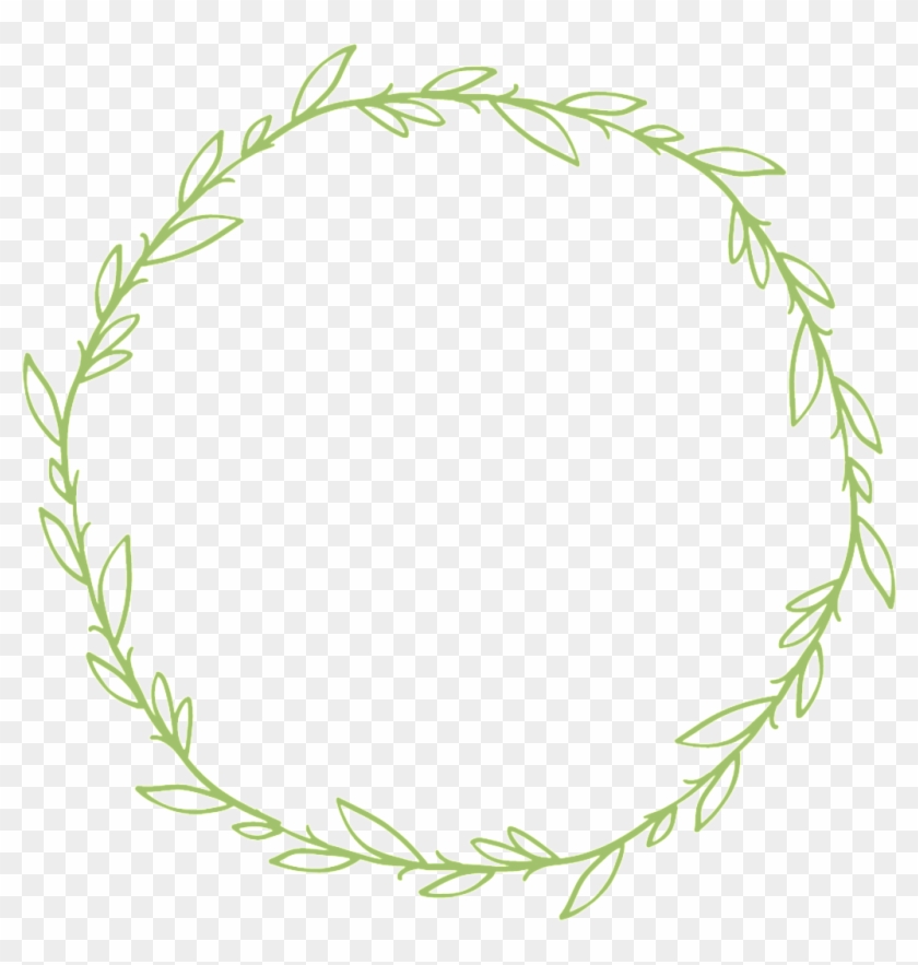 Minimalistic Green Hand - Hand Drawn Wreath Png Clipart