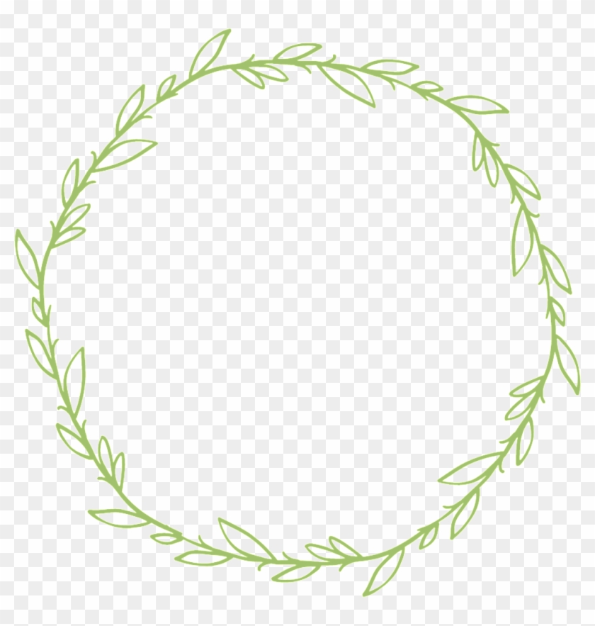 Minimalistic Green Hand - Hand Drawn Wreath Png Clipart #3701747