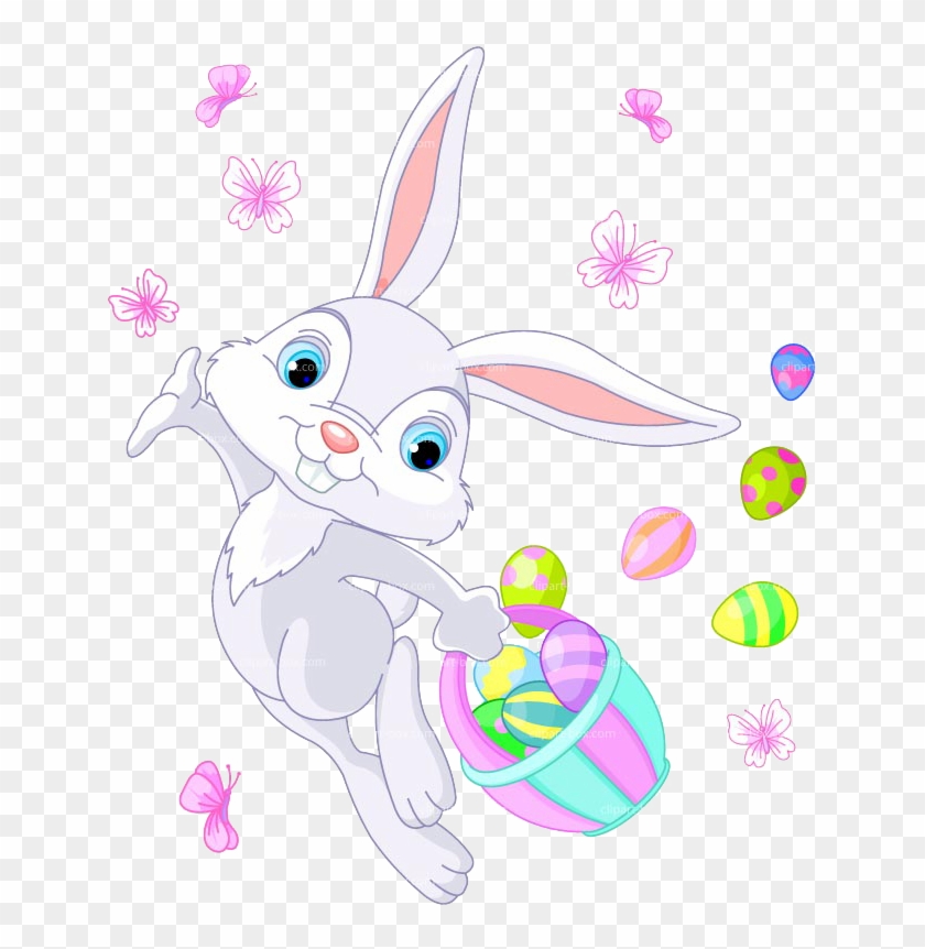 Rabbit Easter Free Png Image - Easter Bunny Hopping Cartoon Clipart #3701929