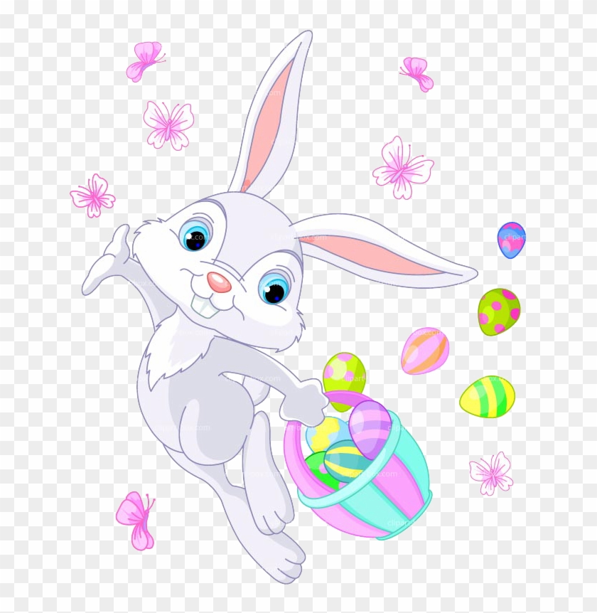 Rabbit Easter Free Png Image - Easter Bunny Hopping Cartoon Clipart