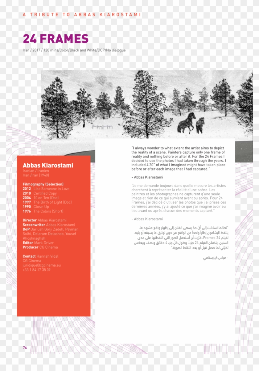 24 Frames Thumb - 24 Frames Abbas Kiarostami Poster Clipart #3702245