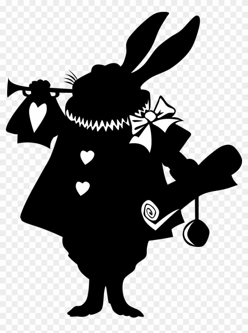 Alice In Vector Graphics,free Pictures - Alice In Wonderland Rabbit Silhouette Clipart #3702436