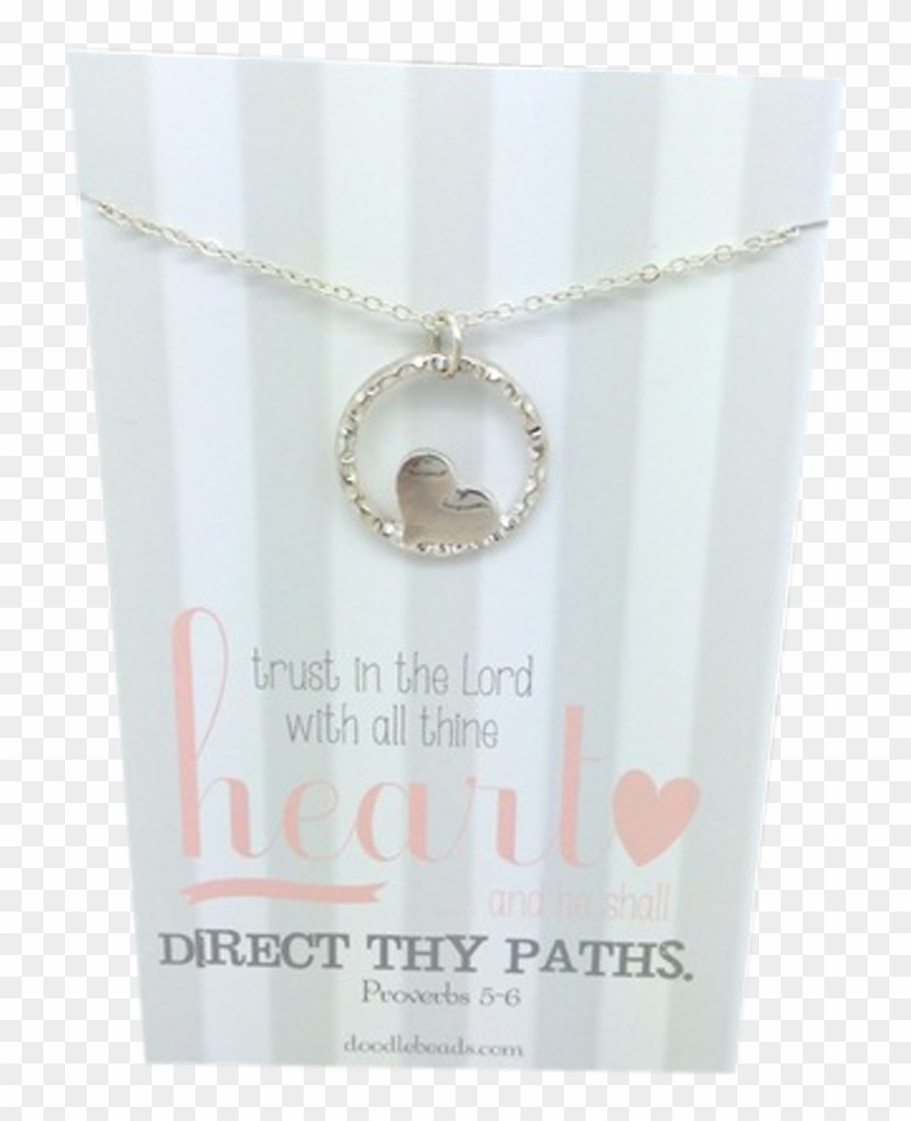 Trust In The Lord With All Thine Heart Necklace - Locket Clipart