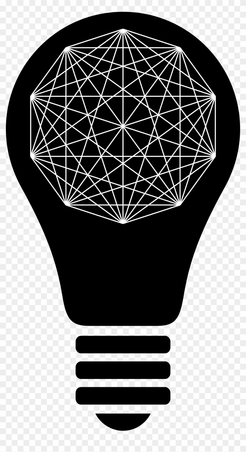 This Free Icons Png Design Of Abstract Light Bulb Silhouette - Golden Decagon Clipart