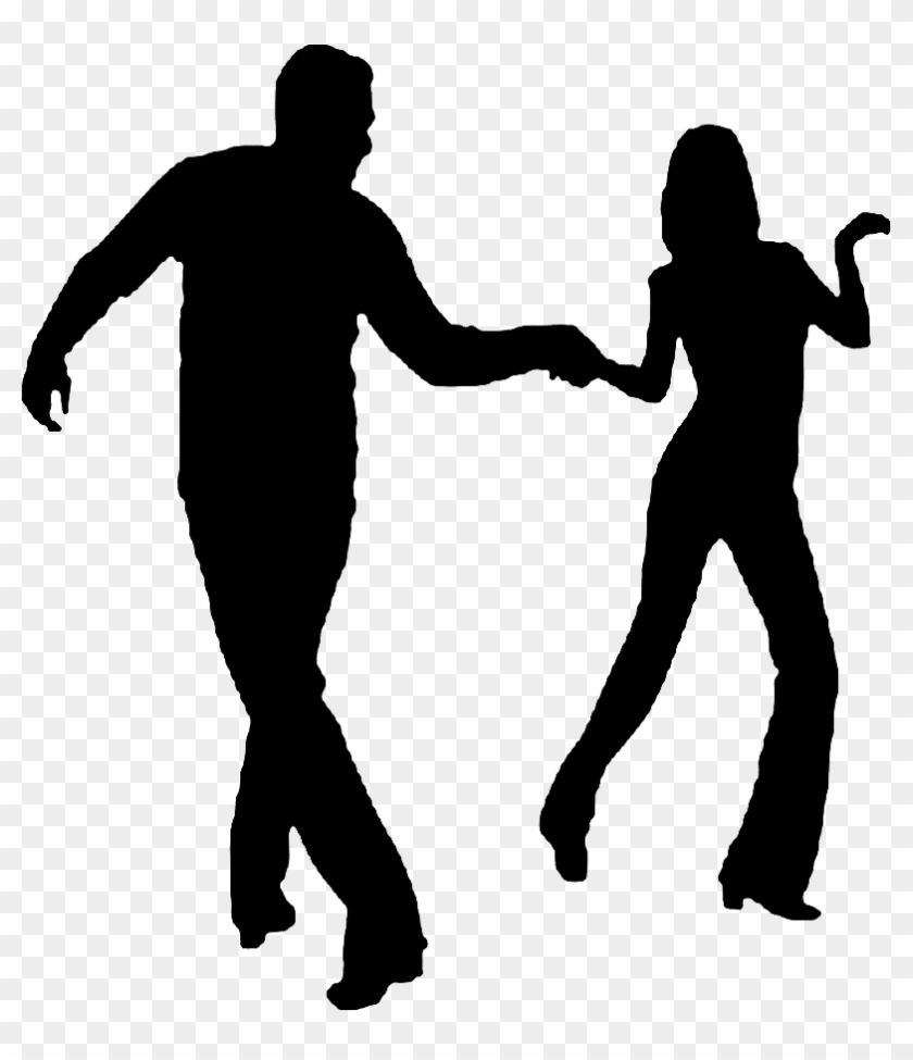 Dance And Demos - West Coast Swing Dancers Silhouette Clipart #3703108