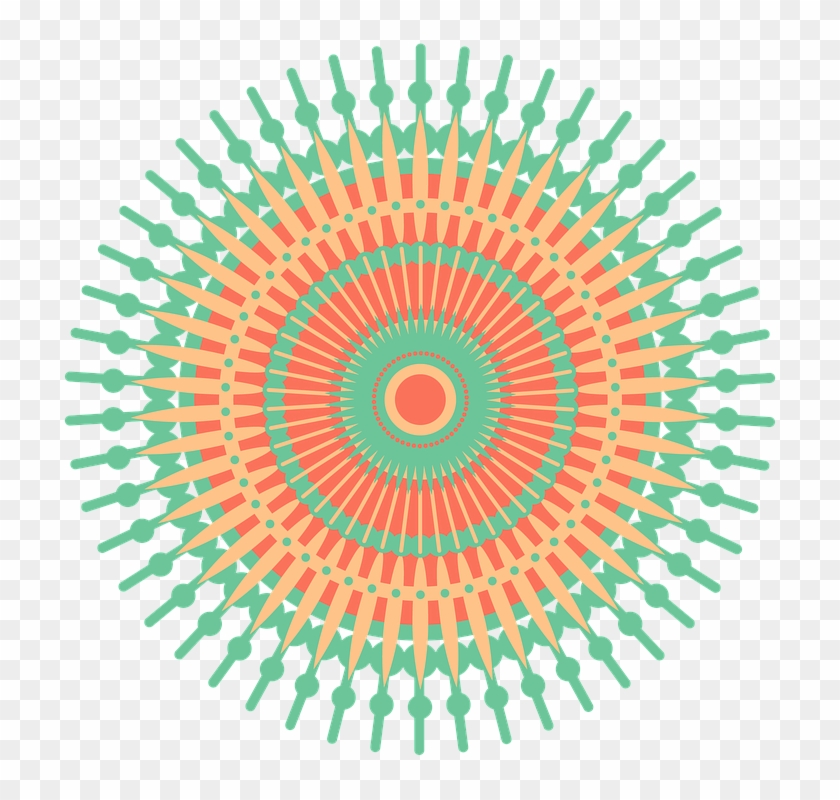 Mandala, Design, Geometric, Pattern, Texture, Colorful - Mosaic Garden Harbourland Clipart