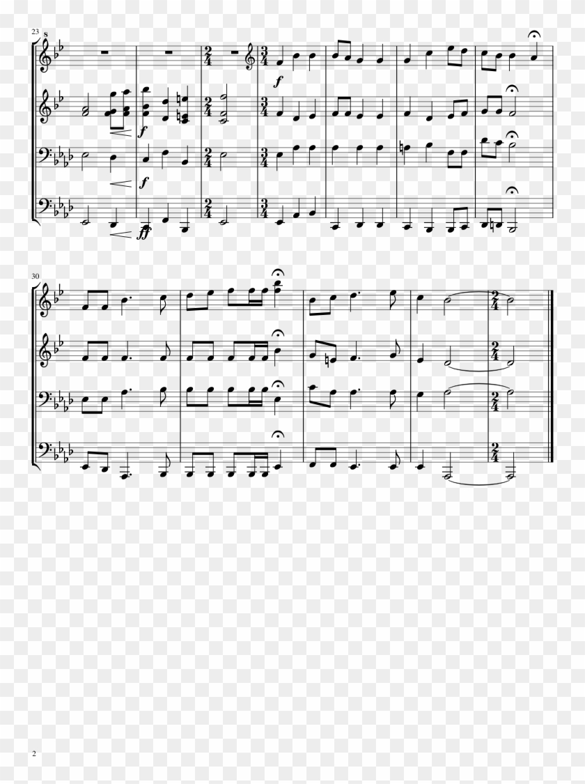 The Star Spangled Banner In A Flat Major Sheet Music - Sheet Music Clipart #3703376