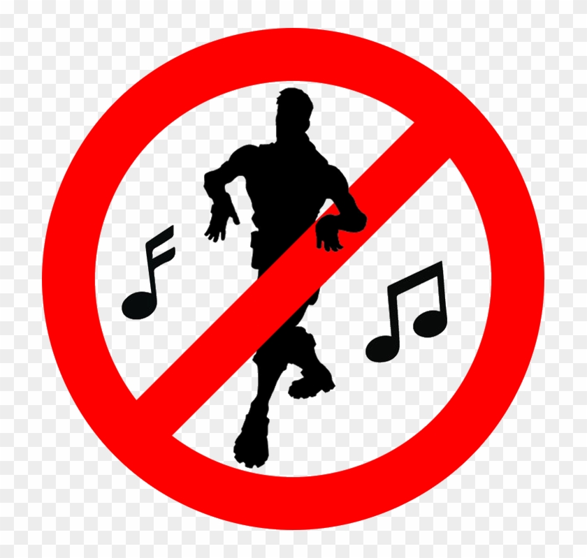 No Circle Transparent - Fortnite No Dancing Sign Clipart (#3703498) - PikPng