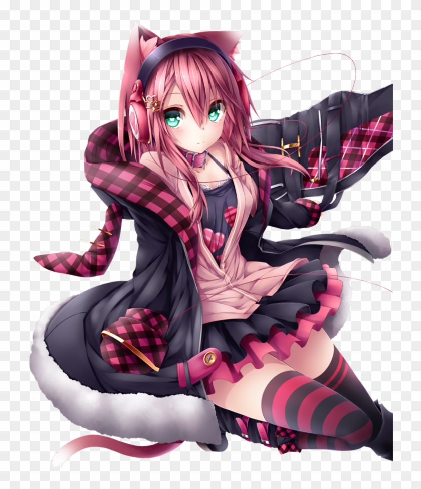 Neko Girls Are Basically Manga Girls With Cat Ears - Neko Kawaii Anime Girl Clipart #3703625