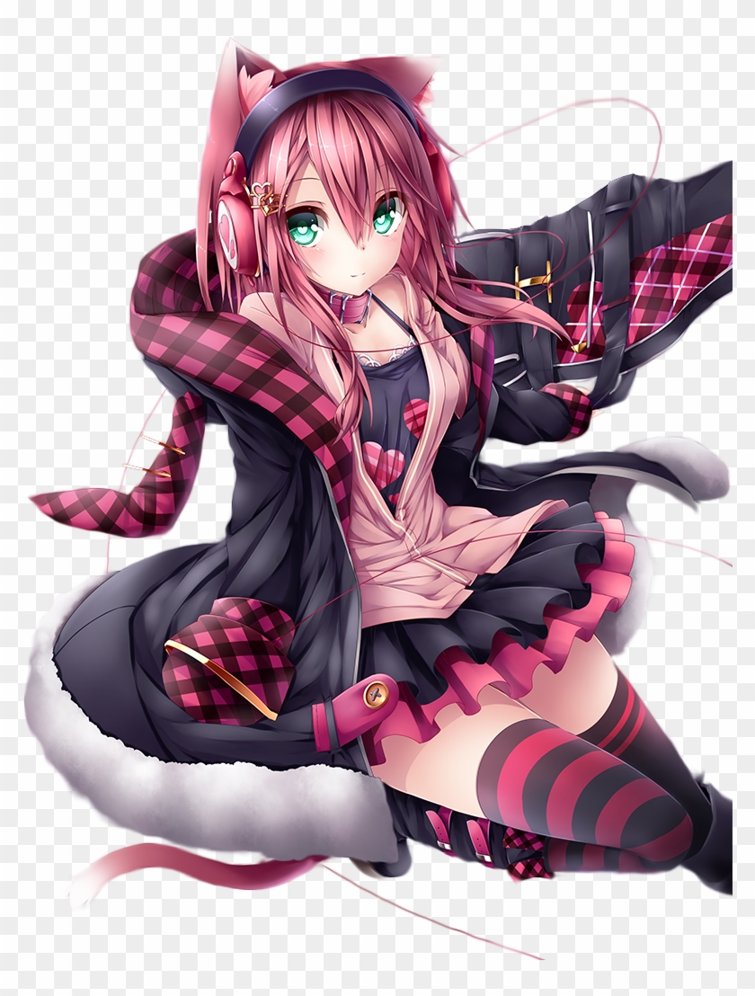 Headphone Transparent Cat - Female Anime Cheshire Cat Clipart