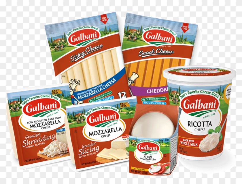 Fresh Mozzarella Ball Galbani , Png Download - Ricotta Cheese Sizes Clipart #3704411