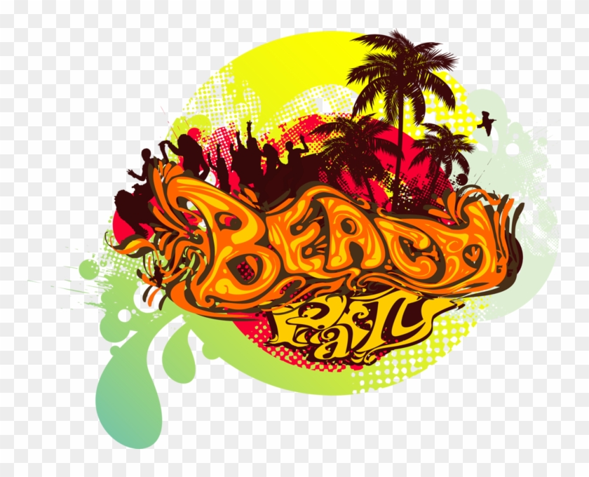 Beach Party - Transparent Beach Party Logo Clipart #3704443