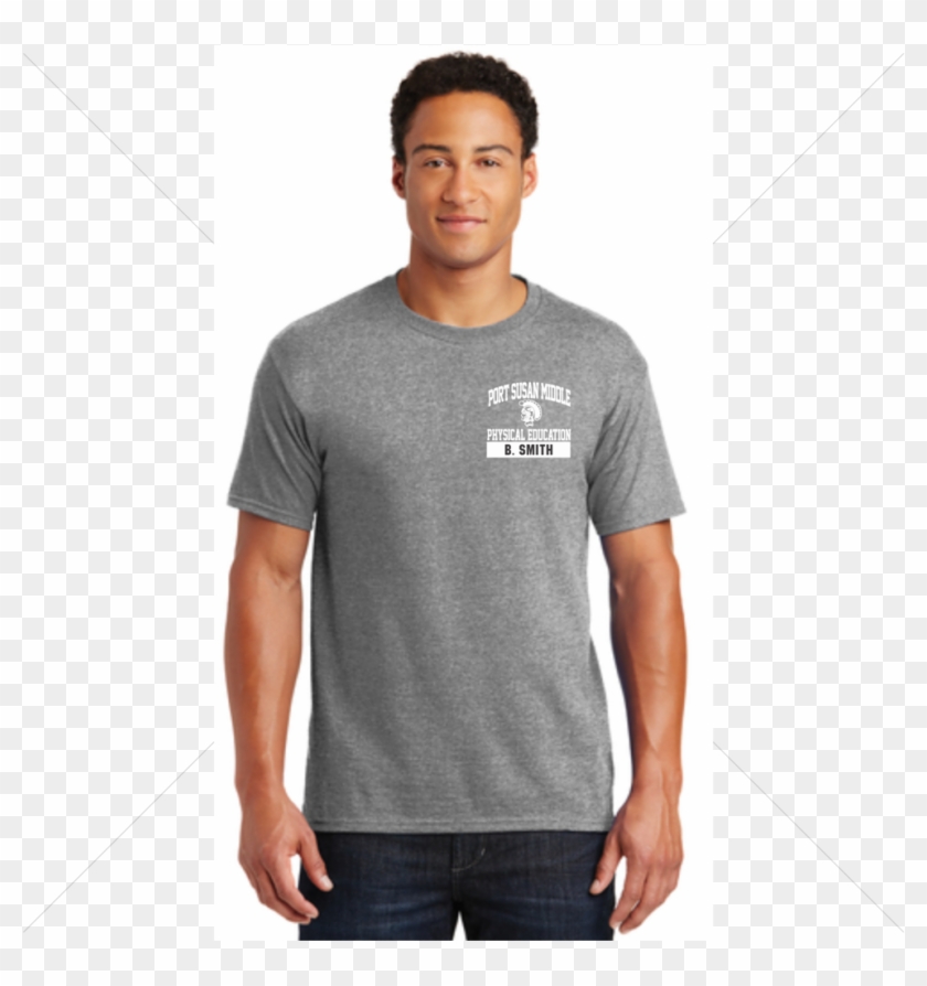 Port Susan Middle School Pe Shirt - Jerzees Vintage Heather Red Clipart