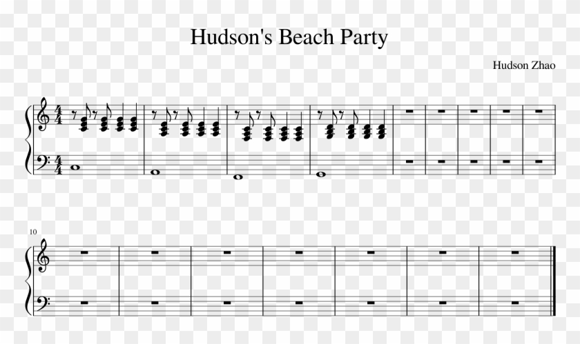 Hudson's Beach Party Sheet Music Composed By Hudson - Nocturnal Waltz Johannes Bornlöf Piano Sheet Clipart #3705275