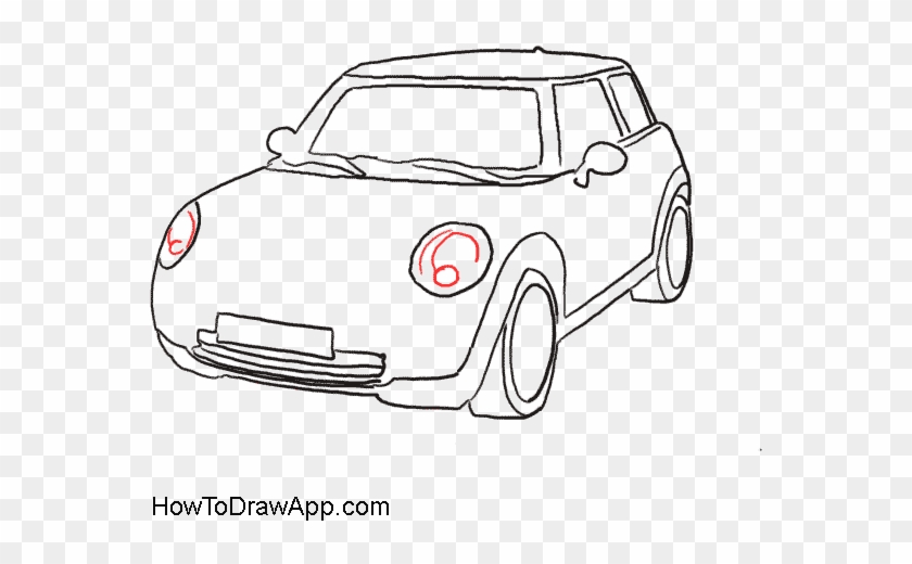 Car Profile At - Mini Cooper Car Drawing Clipart