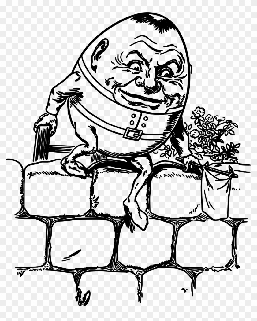 Humpty Dumpty Old Drawing Clipart #3705970