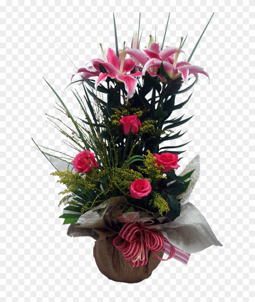 Vaso De Lírio Rosa - Bouquet Clipart #3706006