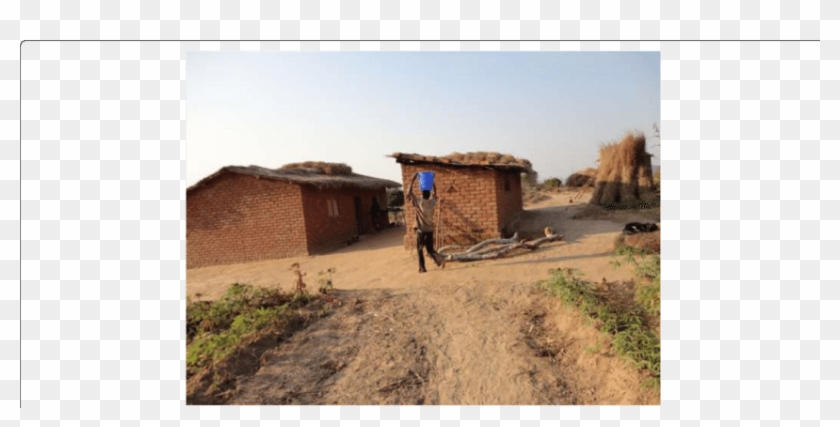 A Husband Carrying A Water Bucket - Village Clipart