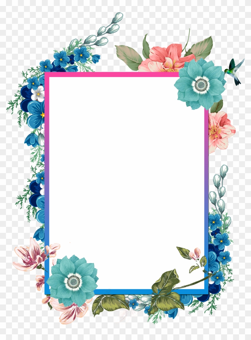 And Beautiful Painted Hand Watercolor Frames Borders - Yearly Calendar 2020 Flowers Clipart