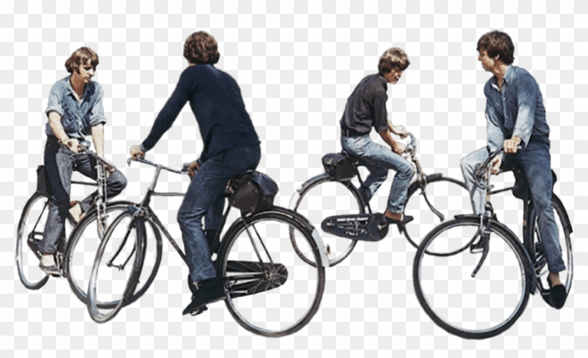 The Beatles Riding Bicycles - Beatles Transparent Png Clipart