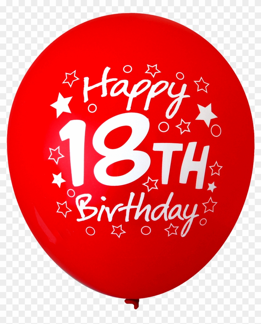 Happy 18th Birthday Balloons - Red 18th Birthday Balloons Clipart