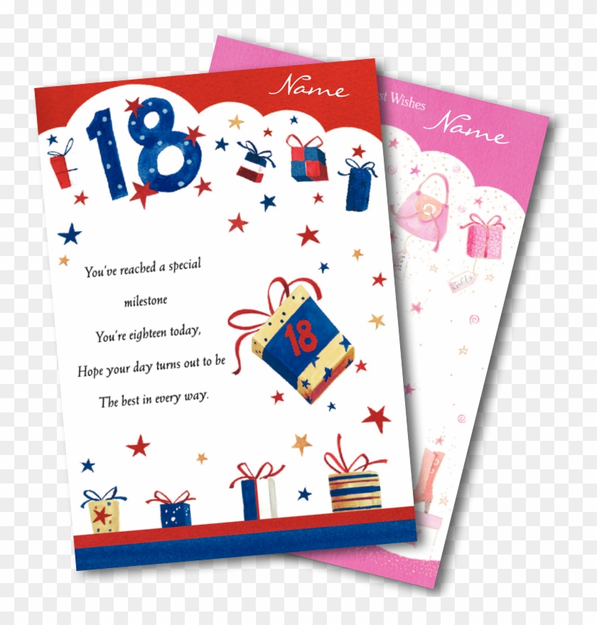 Grandson 18th Birthday Card , Png Download - Paper Clipart