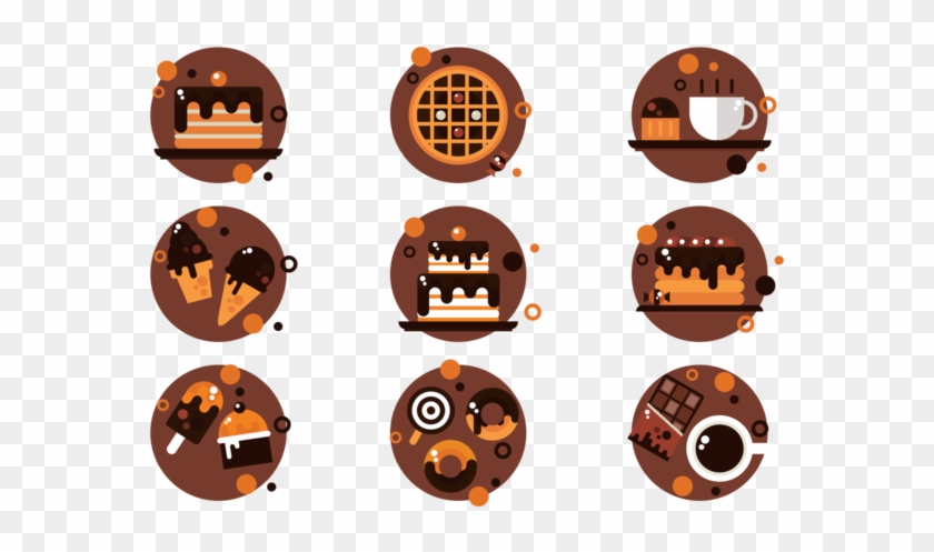 Chocolate Icons Vector Clipart #3706905