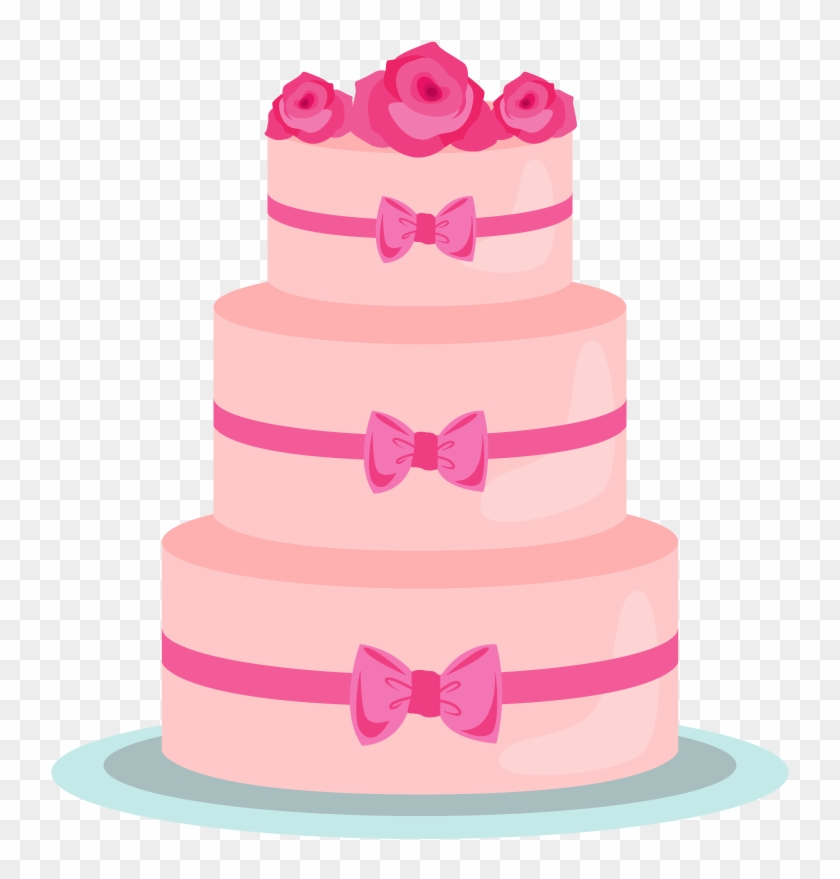Wedding Cake Layer Cake Cupcake Birthday Cake - Cake Vector Png Hd Clipart